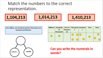 Preview of Year 6 Place Value: Count, read, write and compare numbers up to 10,000,000