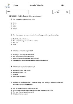 year 78 energy test by aussie teaching supplies tpt