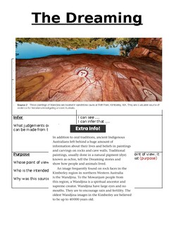 Preview of Year 7: Ancient Australia Source Analysis Booklet