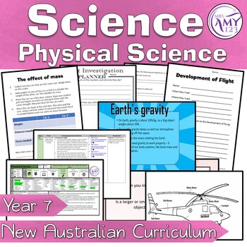 Preview of Year 7 Australian Curriculum Physical Science Unit V9