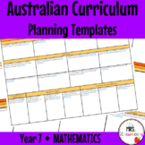 Year 7 MATHEMATICS Australian Curriculum Planning Template
