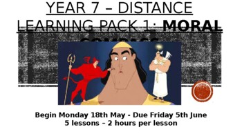 Preview of Year 7 - Moral Compass - Distance learning Pack