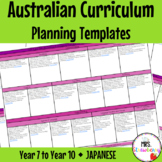 Year 7 to Year 10 JAPANESE Australian Curriculum Planning 