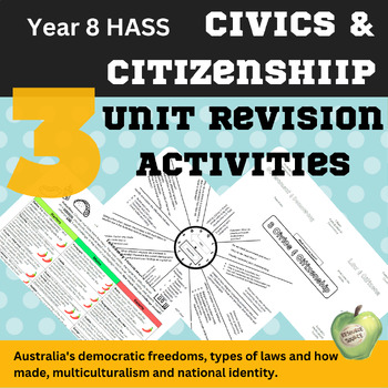 Preview of Year 8 Civics and Citizenship Unit: 3 Revision Activities
