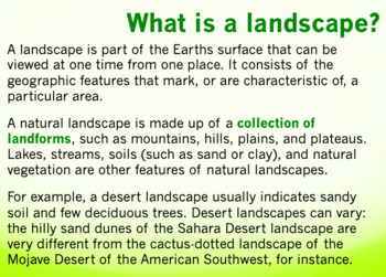 year 8 geography introduction to landscapes landforms tpt