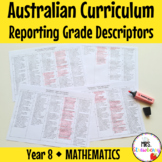 Year 8 MATHEMATICS Australian Curriculum Reporting Grade D