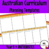 Year 9 MATHEMATICS Australian Curriculum Planning Template