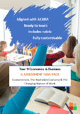 Year 9 Economics & Business Assessment Tasks (Full Semester)