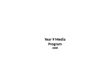 Preview of Year 9 Media Semester program
