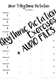 Year 9 Rhythmic Dictation Exercises + Audio Files