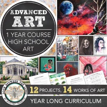 Preview of High School Art: Advanced Art or AP® Art Curriculum, Projects, Lessons, Yearlong