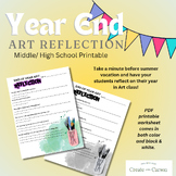 End of Year Art Reflection: Middle/ High School Art Critic