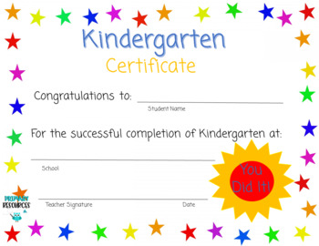 Preview of Year End Certificate Editable
