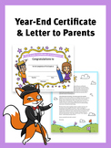 End of Year Certificate of Completion and Letter to Parents