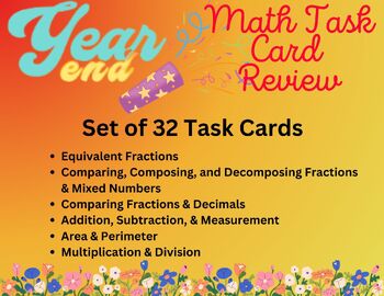 Preview of Year End Math Task Cards
