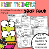 Year Four Math Exit Tickets | Australian Curriculum Aligne