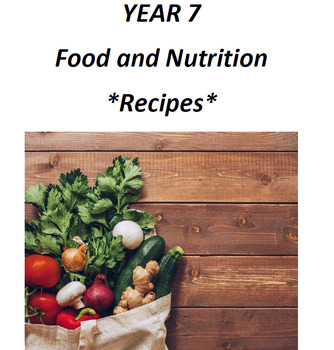 Preview of Year/Grade 7 Food and Nutrition 7 Week Program/Course