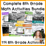 Year Long 8th Grade Math Activities Bundle