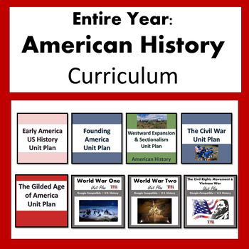 Preview of Year Long American / United States History Curriculum (Google)