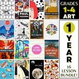 Year Long Art Curriculum w/ Fun Monthly Activity Books, Pr