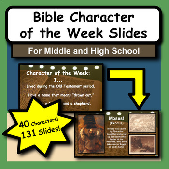 Preview of Year-Long Bible Character of the Week Slides for Bible Class or Sunday School