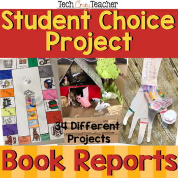 Preview of Year Long Book Report Projects: 34 Choices! Fiction or Nonfiction! EDITABLE!