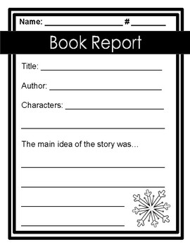 Preview of Year Long Book Reports - B & W