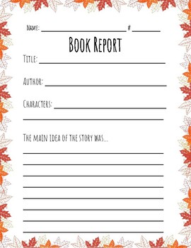 Preview of Year Long Book Reports - Color