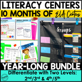 Year Long Bundle of Literacy Centers | 2nd-5th Grade ELA Centers