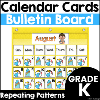 Preview of Bulletin Board Calendar Labels Repeating Pattern Calendar Numbers with Holidays