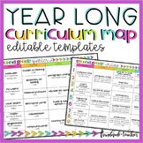 Year Long Classroom Planning Curriculum Map EDITABLE Template