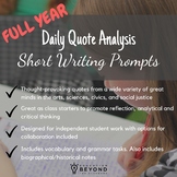 Daily Writing Prompts with Vocabulary and Grammar Tasks | 