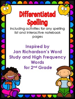 Preview of Year Long Differentiated Spelling 2nd Grade 35 weeks Inspired by Jan Richardson