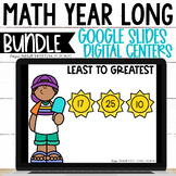 Year Long Digital Math Centers on Google Slides BUNDLE