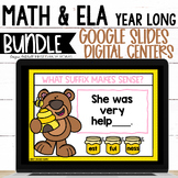 Year Long Digital Math, Phonics & Grammar ELA Centers on G