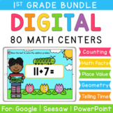 Year Long 1st Grade Digital Math Centers | Google Slides |
