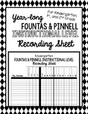 Year-Long Fountas & Pinnell Instructional Reading Level Re