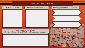 Preview of Year Long Goal Setting Template (Orange Gradient)