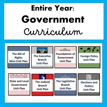 Preview of Year Long Government / Civics Curriculum (Google Compatible)