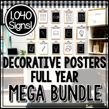 Preview of Year Long Holiday/Seasonal Printable Decorations Posters Signs
