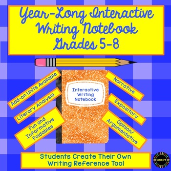 Preview of Year-Long Interactive Writing Notebook Grades 5-8