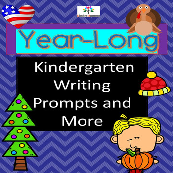 Preview of Over 200 Year-Long Kindergarten Writing Prompts, Activities and Worksheets