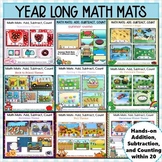 Year Long Math Mats Bundle: Add, Subtract, Count within 20