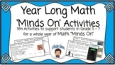 Year Long Math Minds On/Exit Ticket - Ontario - Editable -
