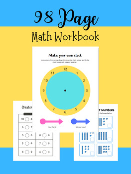 Preview of Year Long Math Workbook-98 Pages!