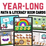 Year-Long Math and Literacy Boom Cards Digital Bundle (Dis
