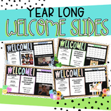 Year Long Monthly Theme Welcome Slides FREEBIE