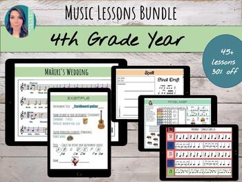 Preview of Year Long Music Lessons & Curriculum for 4th Grade Bundle 30% off