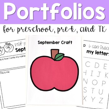 Preview of Year-Long Portfolios for Preschool, Pre-K, and TK