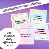 Year Long Positivity Printable Cards, Pastel Rainbow Design